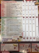 Menu Pizza Land - Les pizzas, paninis, boissons et desserts