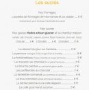 Carte et menu de Hotel restaurant de la terrasse à Varengeville sur Mer — les fromages et sucrés