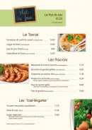 Menu Chantegrill - Le terroir, poisson...