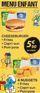 Menu Croq Select - Les menus enfants