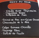 Menu Chez Maman - Un exemple de menu du jour