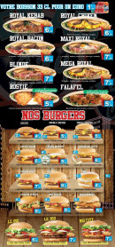 Menu Kebab City - Sandwiches suite et burgers