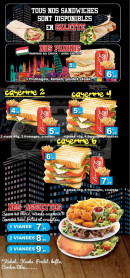 Menu Kebab City - Paninis, cayenne et assiettes