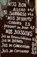 Menu Atsika - Les box, desserts et boissons