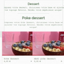 Menu Poke par passion - Poke dessert