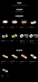 Menu Ito - salade garnie, accompagnements et hors d&amp;#039;œuvres, ...