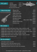 Menu Le BG - Poissons, viandes, salades,...