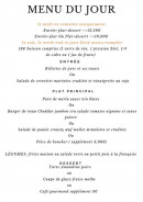 Menu Le Malouna - Exemple de menu