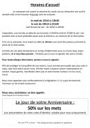 Carte et menu de La Fontaine Fleurie à Fontaine la Mallet — Les informations