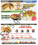 Menu Eat's good - Les salades, tacos...