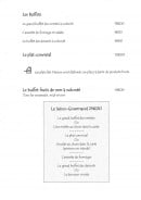 Menu Le seino marin - Les buffets