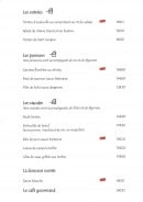Menu Le seino marin - Les entrées, poissons,...