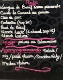 Menu Le petit forges - Exemple de menu