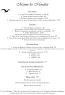 Carte et menu de Mamie les mouettes à Saint Valery en Caux — La carte