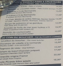 Carte et menu de Au Vieux Logis à Le Treport — Les entrées et coin du boucher