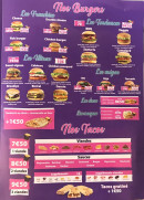 Menu Miami Food - Les burger et tacos