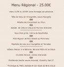 Carte et menu de le normandie à Rives-en-Seine  — Menu régional