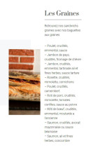 Carte et menu de Au Fournil de la Gare à Le Havre — Les graines