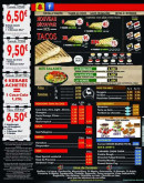 Menu Snack Del Mondo - Tacos, salades, desserts,...