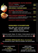 Menu V&P - les desserts et glaces