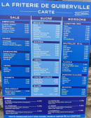 Carte et menu de Friterie De Quiberville à Quiberville — La carte