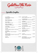 Carte et menu de Crêperie de la cressonnière à Veules les Roses — Les galettes blé noir page 3