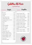 Carte et menu de Crêperie de la cressonnière à Veules les Roses — Les galettes blé noir