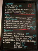 Carte et menu de L'abreuvoir à Veules les Roses — L'ardoise
