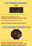 Menu Pains et Viennoiseries - Les petites salades et grandes salades