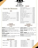 Carte et menu de Le retour aux Sources à Misy sur Yonne — Carte des boissons