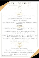 Carte et menu de Le retour aux Sources à Misy sur Yonne — Menu gourmet