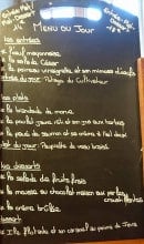 Carte et menu de L'entre noues à Montereau Faut Yonne — Exemple de menu du jour