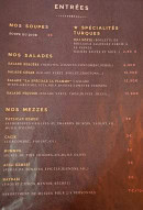 Carte et menu de La Flamme à Montereau Faut Yonne — Les entrées