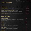Carte et menu de La Flamme à Montereau Faut Yonne — Les salades et mezzes