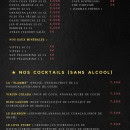 Carte et menu de La Flamme à Montereau Faut Yonne — Les eaux et cockatils
