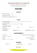 Carte et menu de Les délices de la manne à Montereau Faut Yonne — La carte