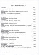 Carte et menu de Pili pili et parmesan à Montereau Faut Yonne — Les pizzas