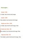 Menu Pizzaiolo - Les burgers