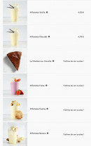 Menu King Marcel - Les milkshakes, moelleux, ...