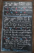 Menu la Marsaudière - Un exemple de menu du jour