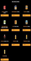 Menu African Evasion - Les boissons