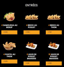 Menu African Evasion - Les etrées