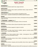 Carte et menu de L'italien du coin à Brou sur Chantereine — Les pizzas