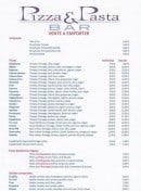 Menu Pizza e Pasta Bar - les pizzas et antipastis à emporter 