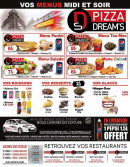 Menu Dream's Pizza - Menus, boissons, desserts,...