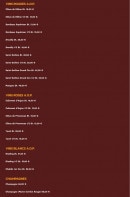 Menu Dragonland - Les vins, champagnes