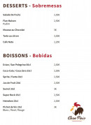 Carte et menu de Casa Pais à Gretz Armainvilliers — Les desserts et boissons