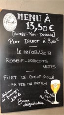 Menu L'Estaminet - Exemple de menu