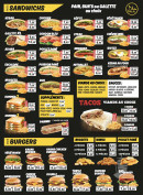 Menu Kebab De La Poste - Sandwiches, tacos et burgers