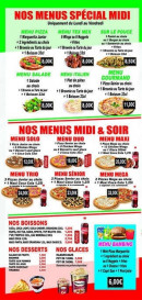 Menu Pizza Di Napoli - Les menus et boissons